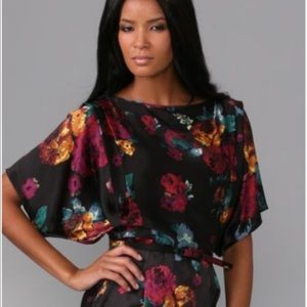 🌟 Catherine Malandrino Floral Belted Dress, Size 2 - Picture 2 of 10